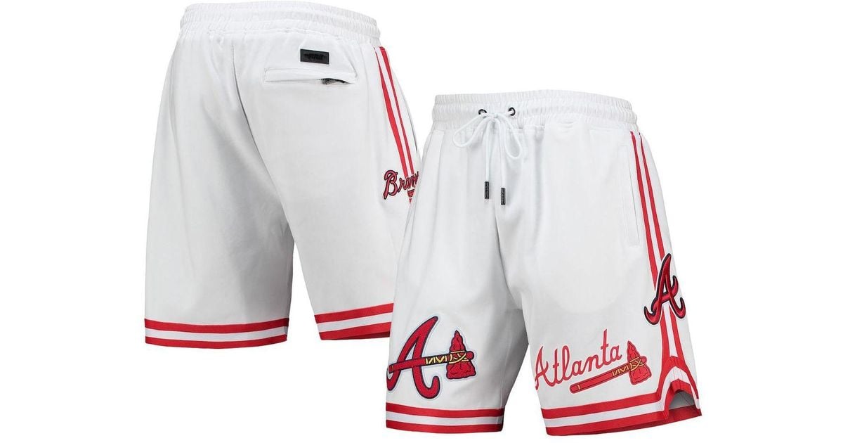 Pro Standard White Atlanta Braves Team Logo Shorts for Men Lyst
