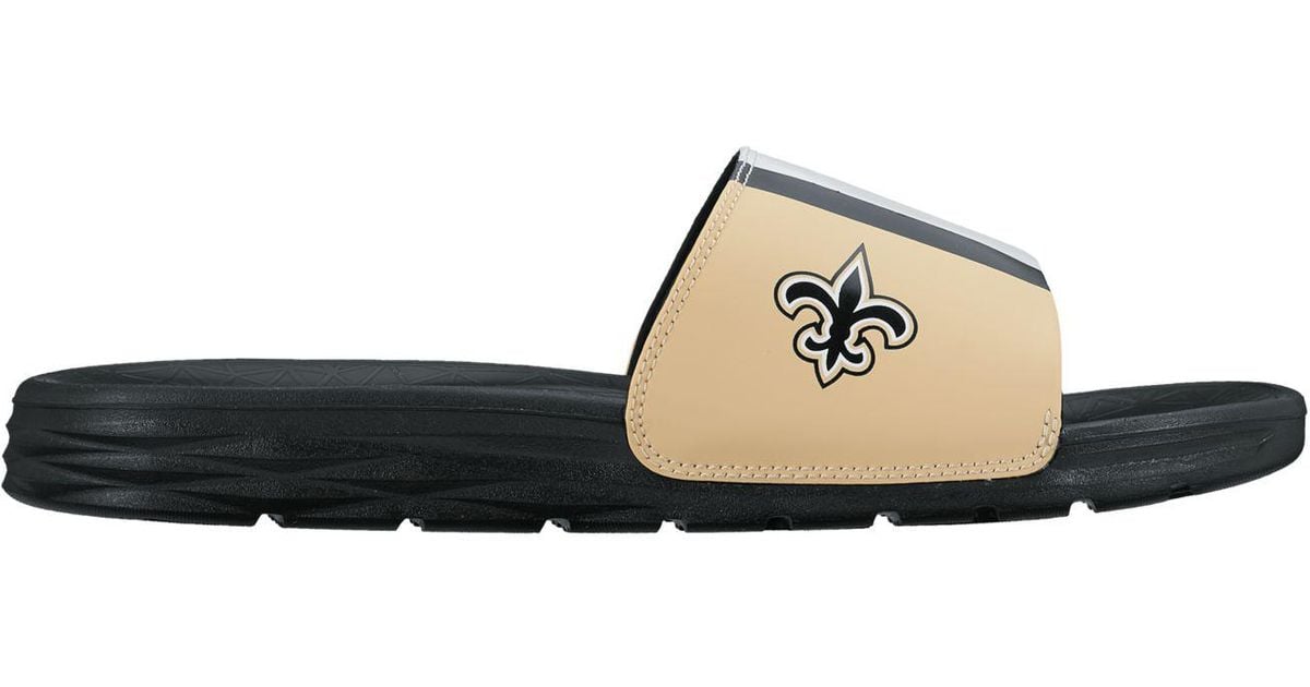 saints nike slides