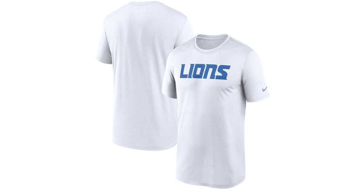 Nike Detroit Lions Primetime Legend Wordmark Performance T-shirt in