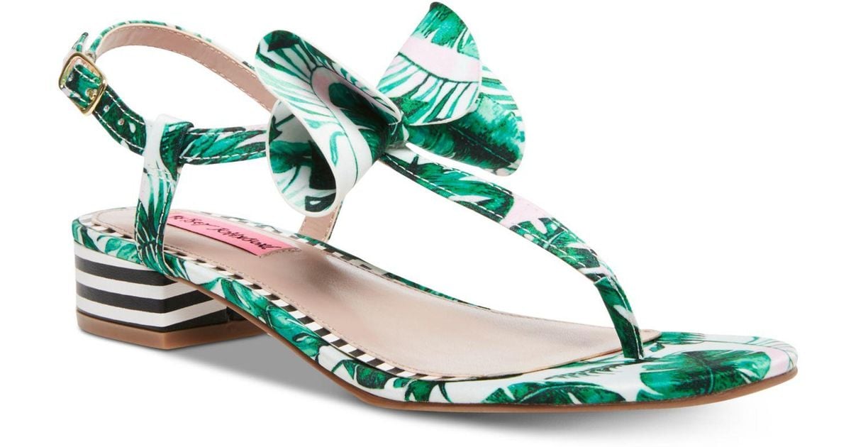 betsey johnson esmee floral flat sandals