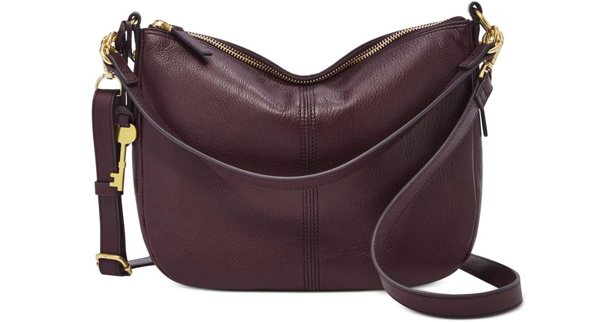 Fossil Jolie Leather Crossbody in Purple Lyst