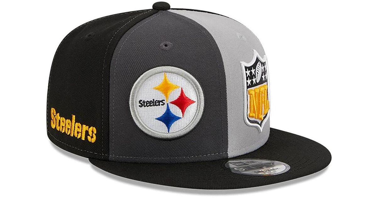 Men's New Era Black/Gold Pittsburgh Steelers 2023 Sideline Low Profile 9FIFTY Snapback Hat