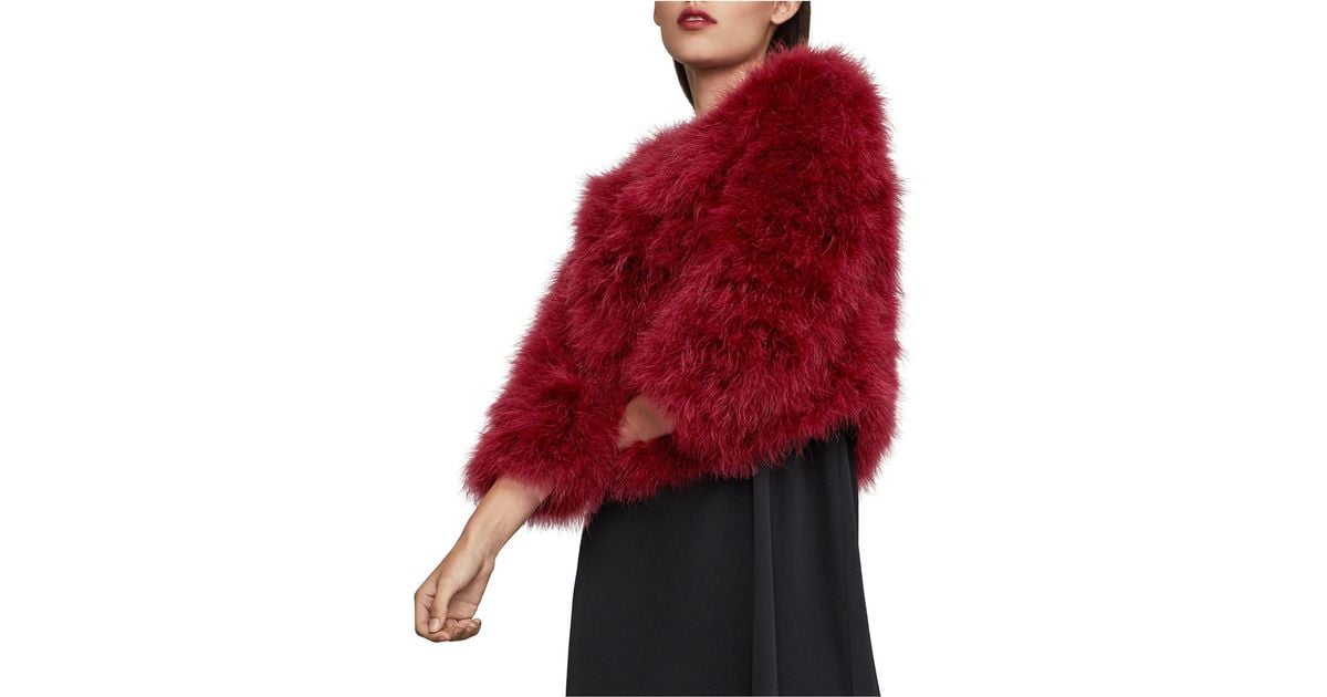 bcbg feather jacket