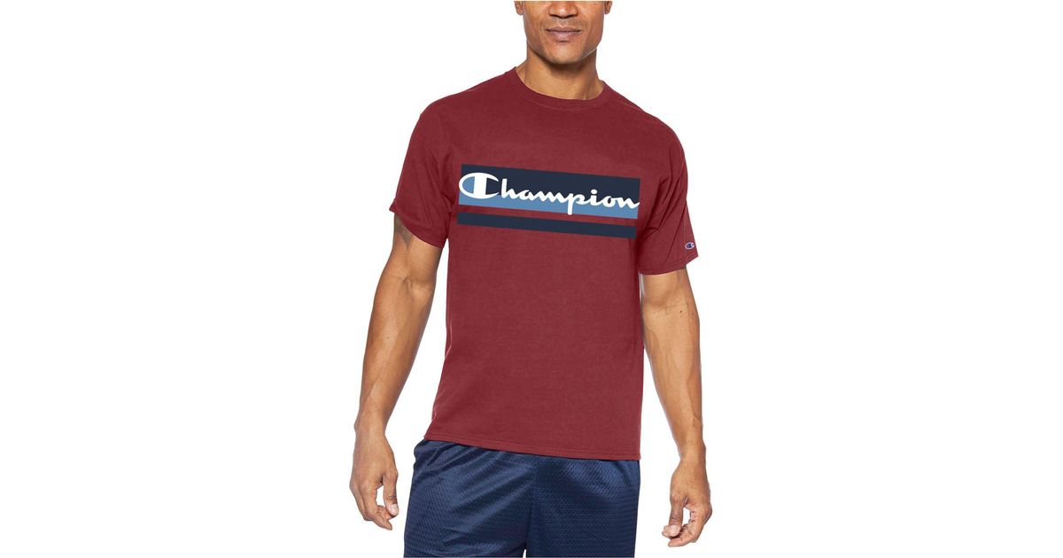 Champion Cotton Big & Tall Script Logo Graphic T-shirt in Dark Red (Red)  for Men - Lyst