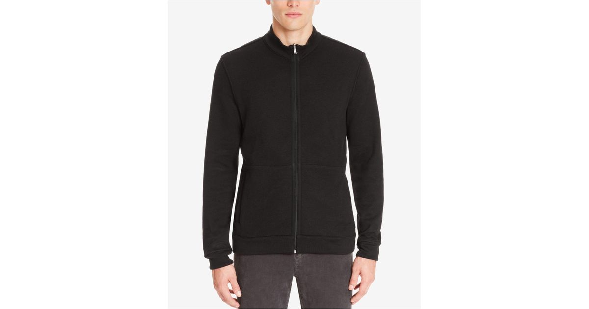 BOSS by Hugo Boss Men's Reversible Fullzip Cotton Sweater in Black for