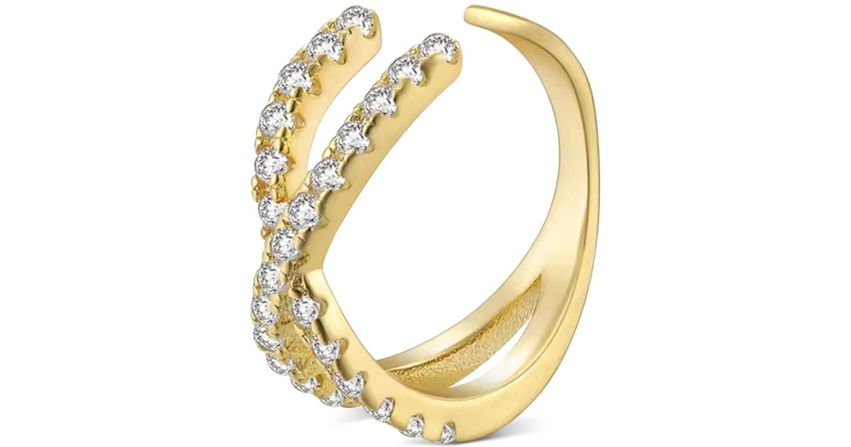 Dazzling Cubic Zirconia Pave Square Shape Stud Earrings In Rhodium - Foto 12