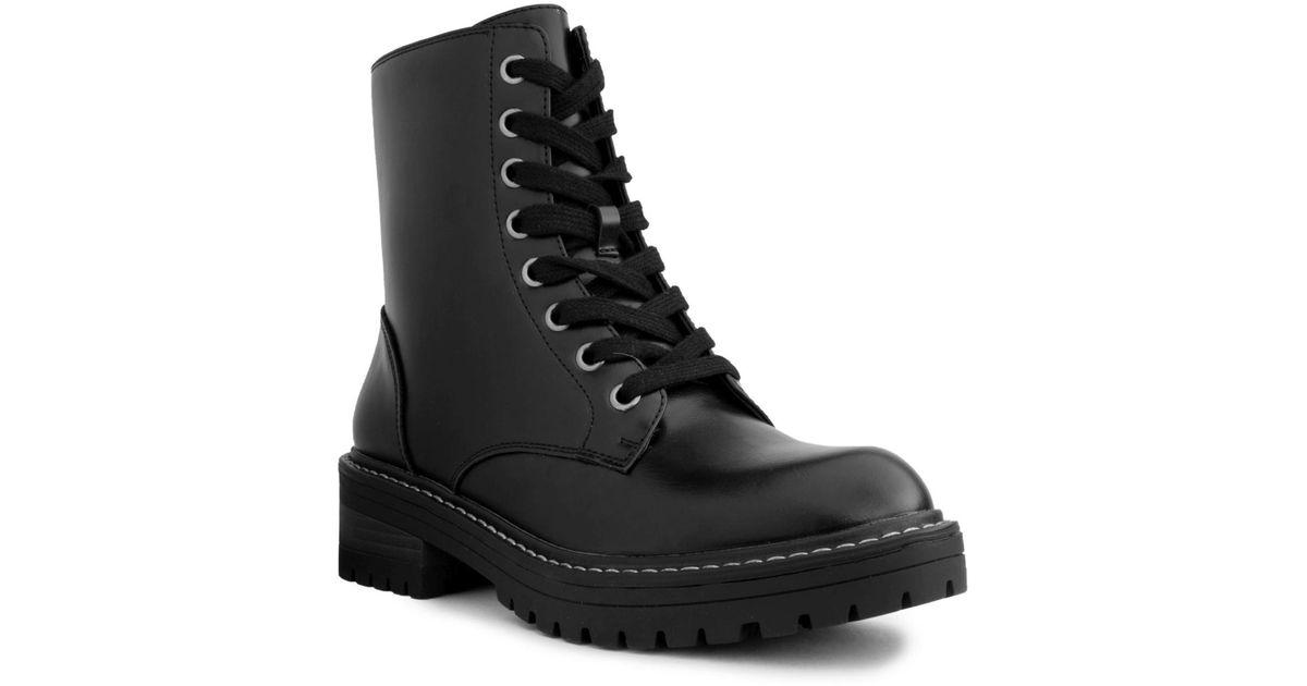 Sugar Kaedy Combat Boots in Black Lyst