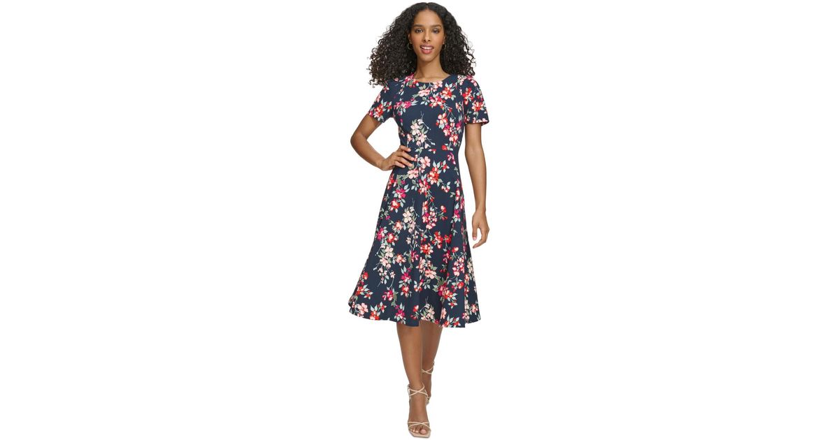 Calvin klein 2025 scuba dress floral