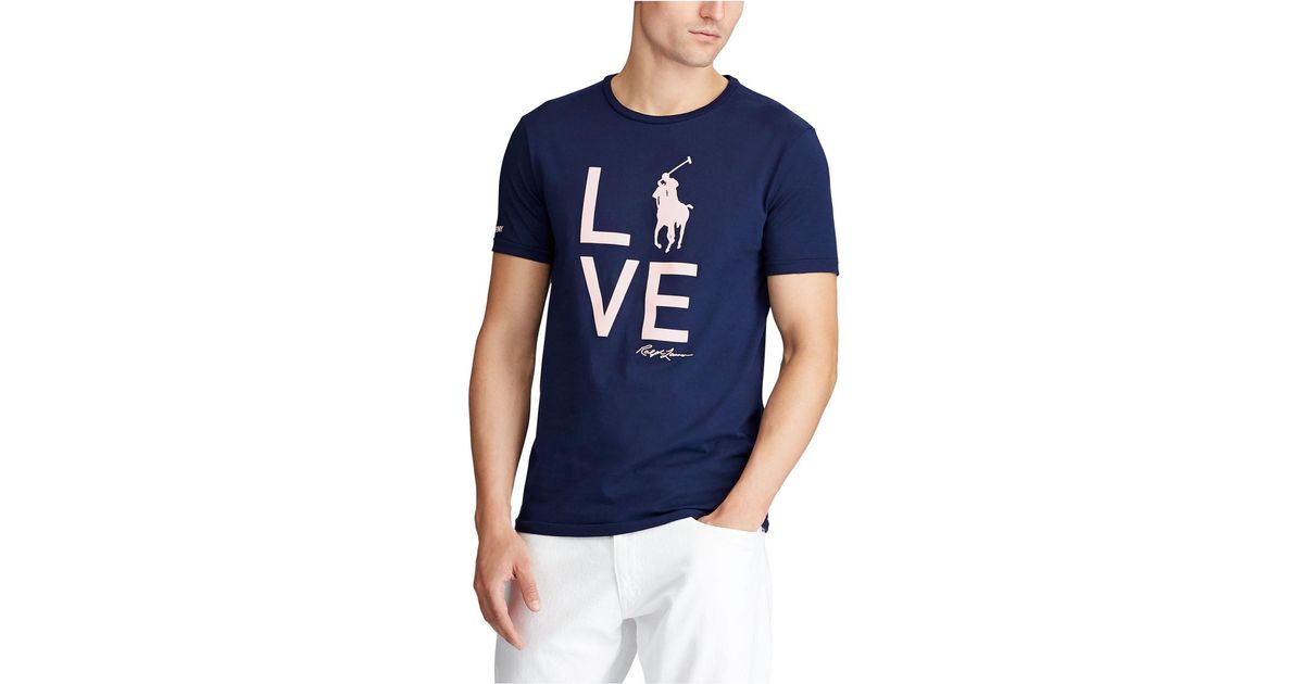 Ralph Lauren Pink Pony Live Love T-shirt in Blue for Men | Lyst