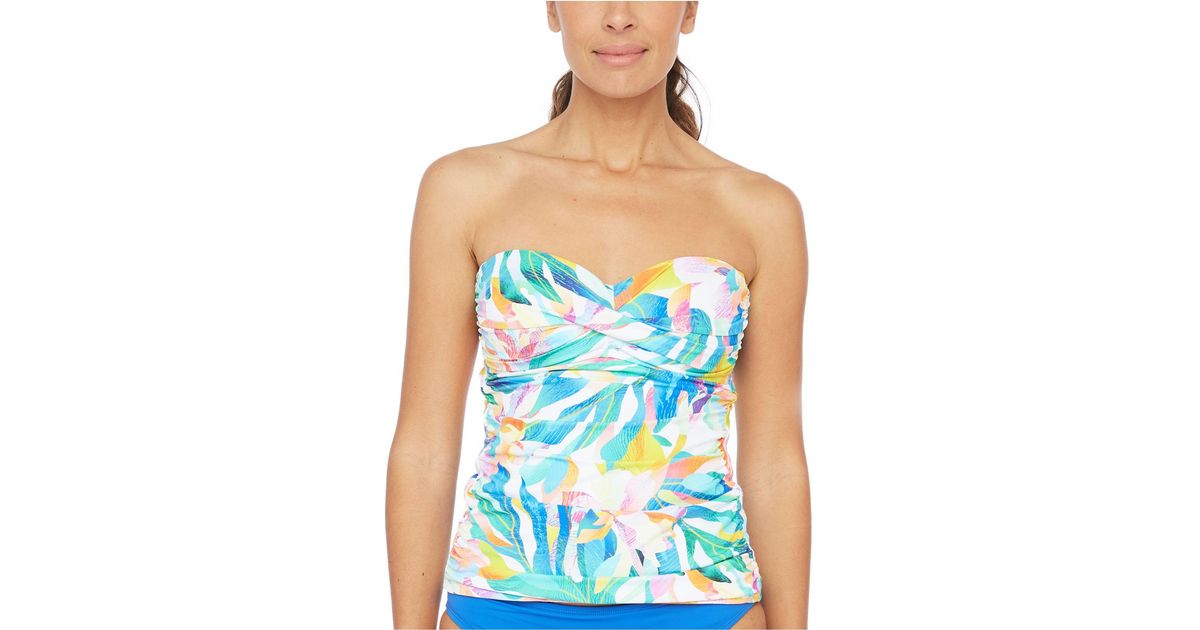 La Blanca Synthetic Wild Tropic Tankini Top in Blue Lyst