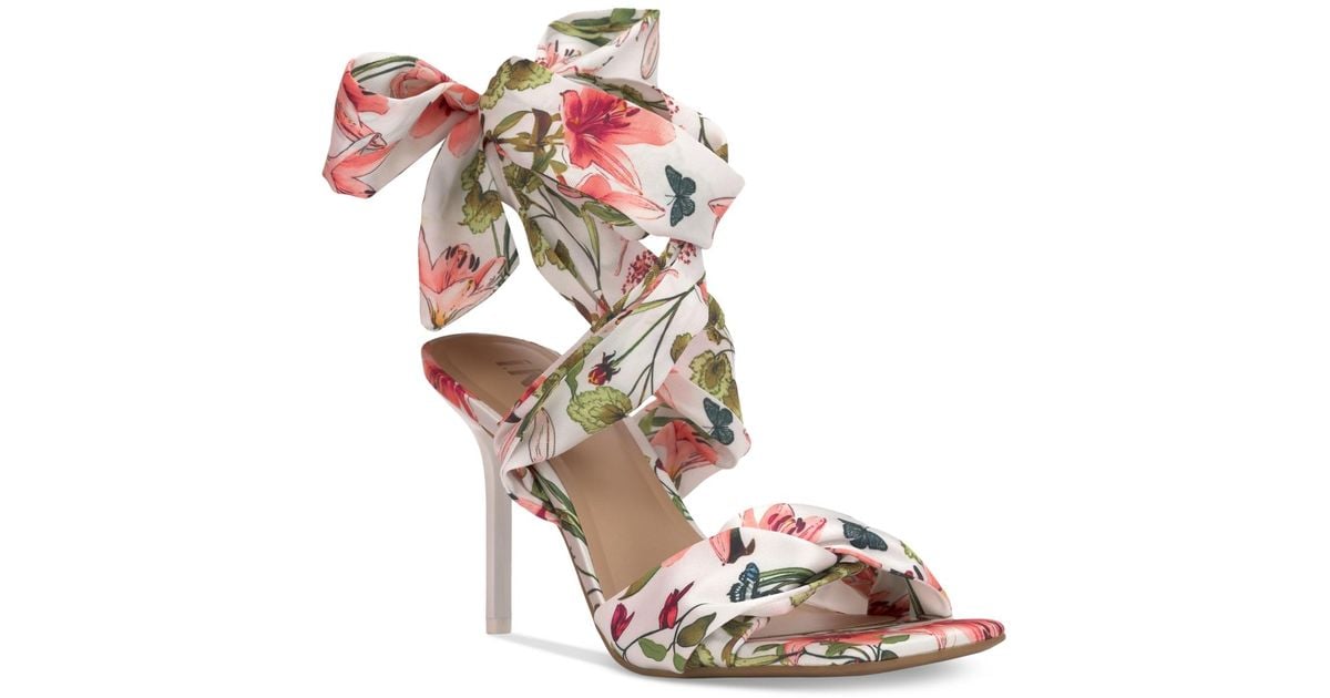 INC International Concepts Kylah Lace up Dress Sandals in Pink Lyst