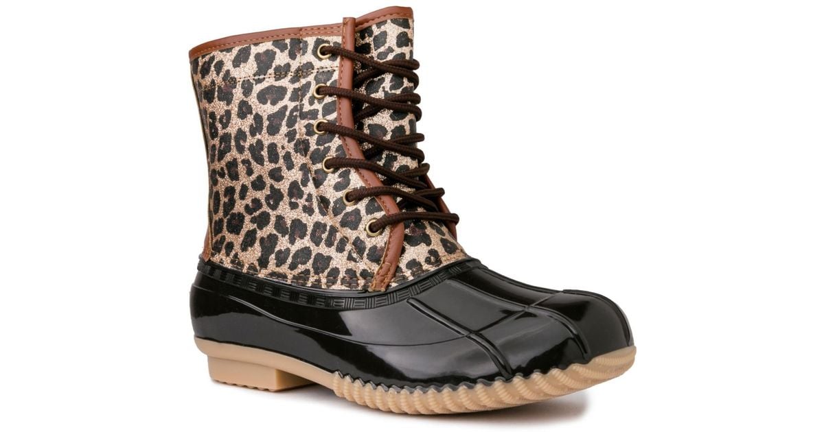 Sugar Skylar Glitter Duck Boots in Black Lyst
