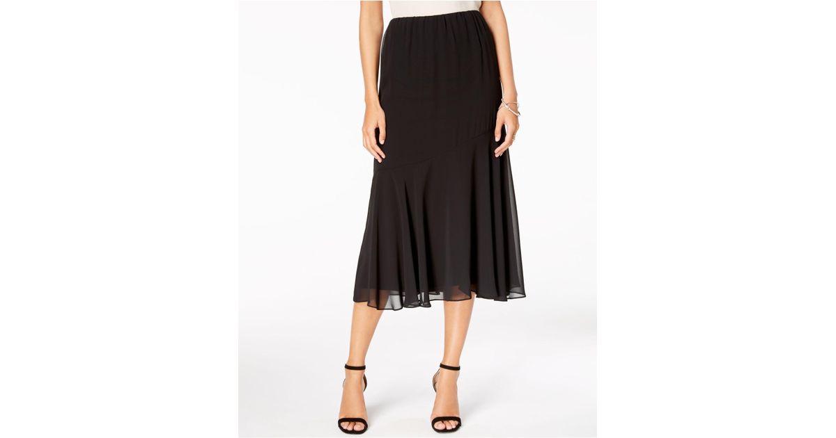 chiffon evening skirt
