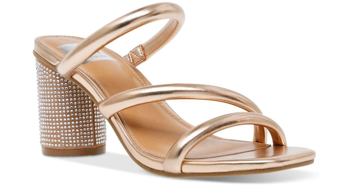 DV by Dolce Vita Myla Strappy Block-heel Sandals in Rose Gold (Metallic) - Lyst