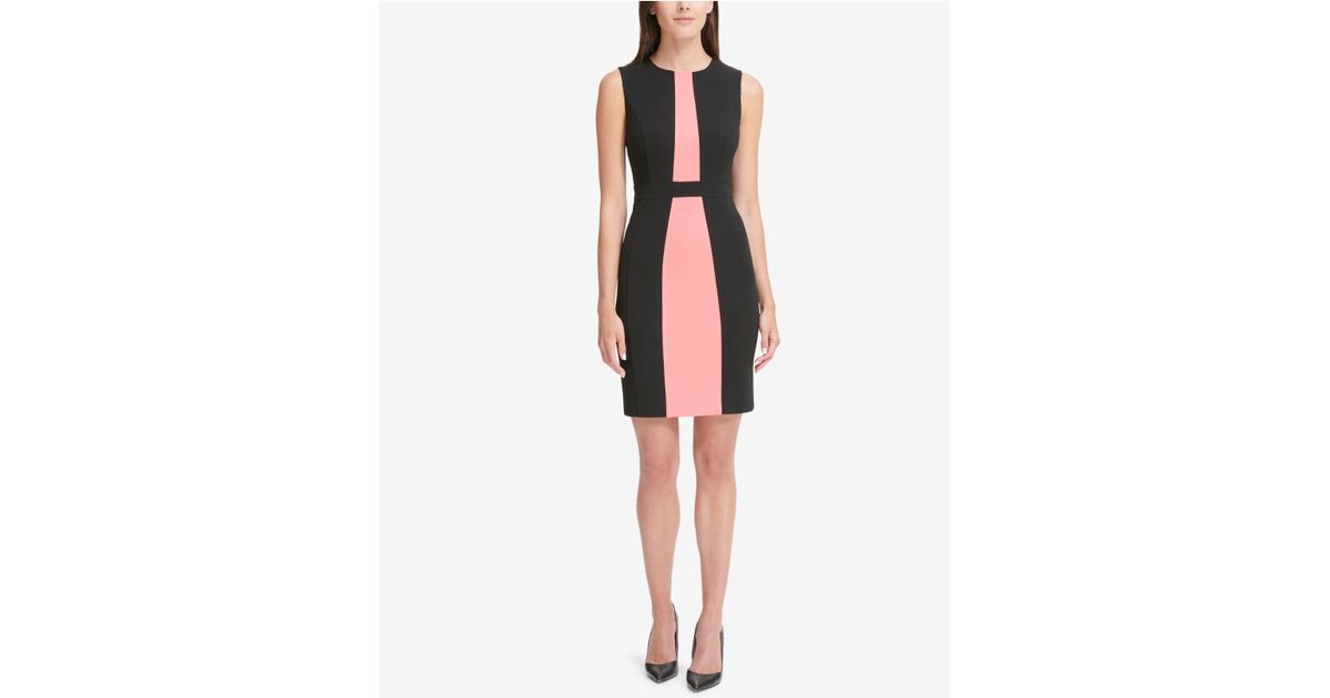tommy hilfiger pink and black dress