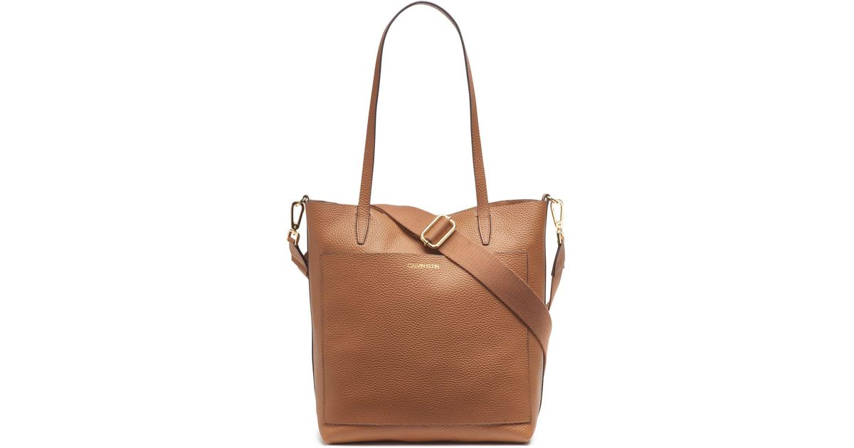 Calvin Klein Leather Larissa Tote Cheap Sale, 43% OFF |  www.angloamericancentre.it