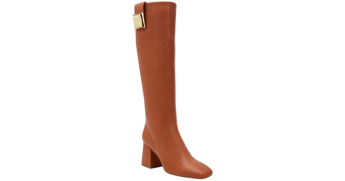 Katy Perry The Geminni Block Heel Tall Boots in Brown | Lyst