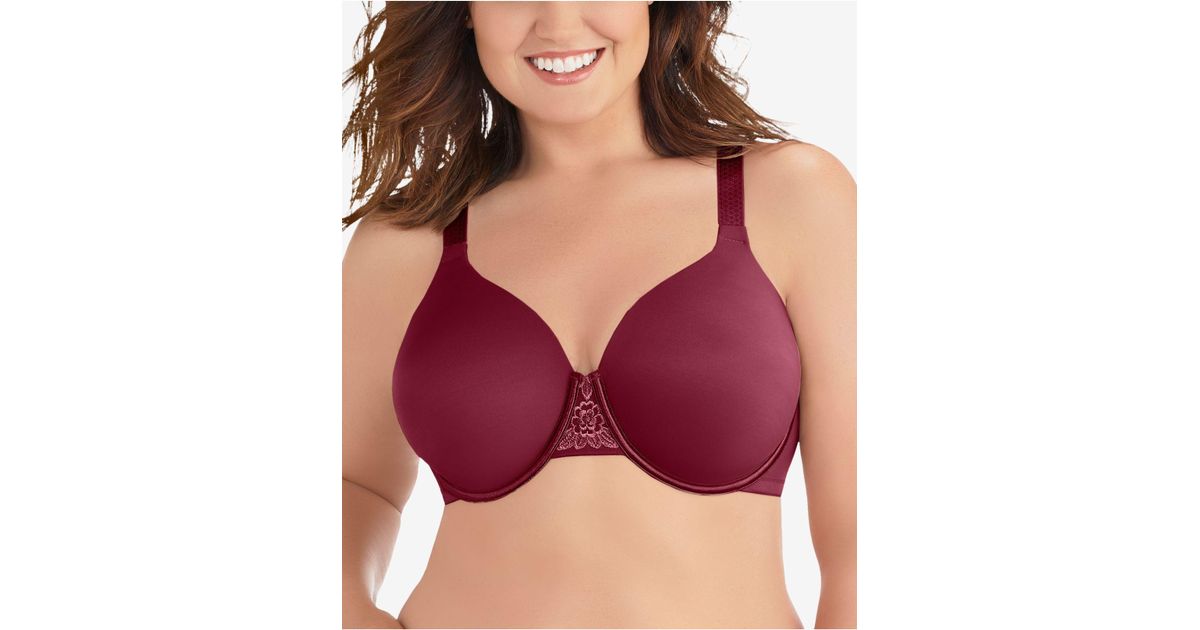 Vanity Fair Red Beauty Back Smoothing Full Figure Contour Bra 76380