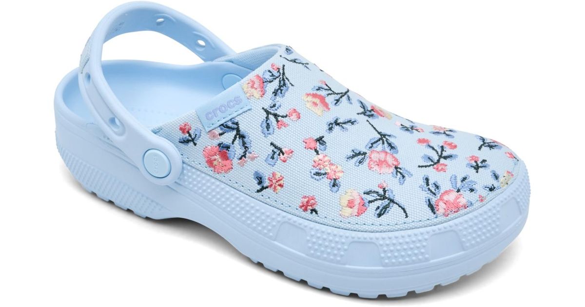 Crocs™ Classic Crafted Floral Clogs From Finish Line in Blue | Lyst