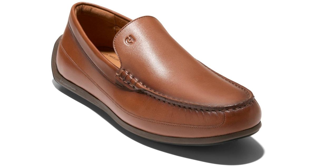 Cole Haan Grant Mens 15M‎ Mahogany Brown Leather Driver Loafers C04059 Slip On Cole Haan Gunnison Brown Embossed Slip On | Mercari main image 3