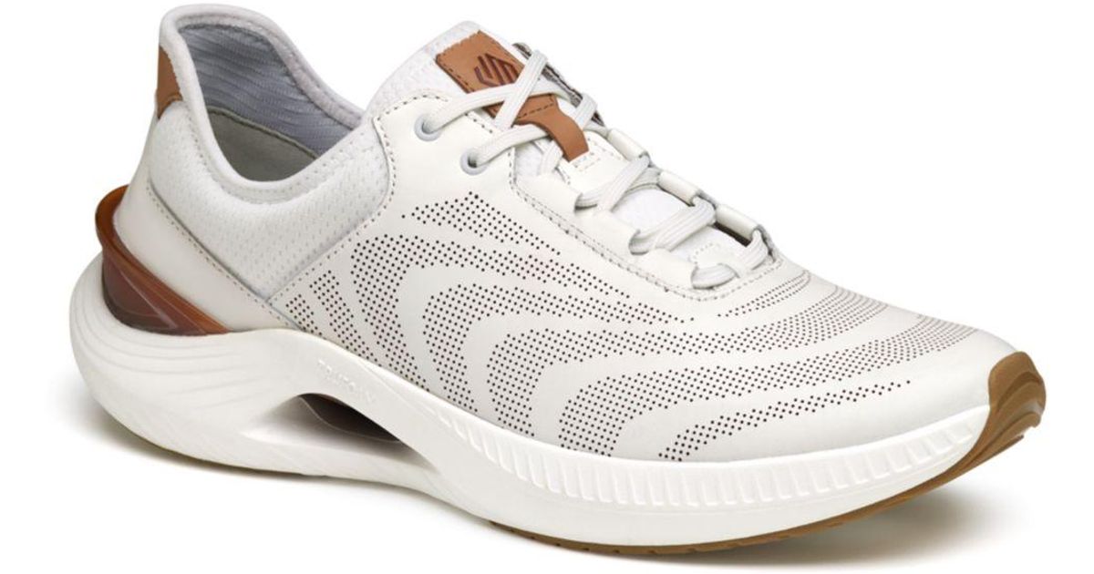Johnston & Murphy Rt1 Luxe Lace-up Sneakers in White for Men | Lyst
