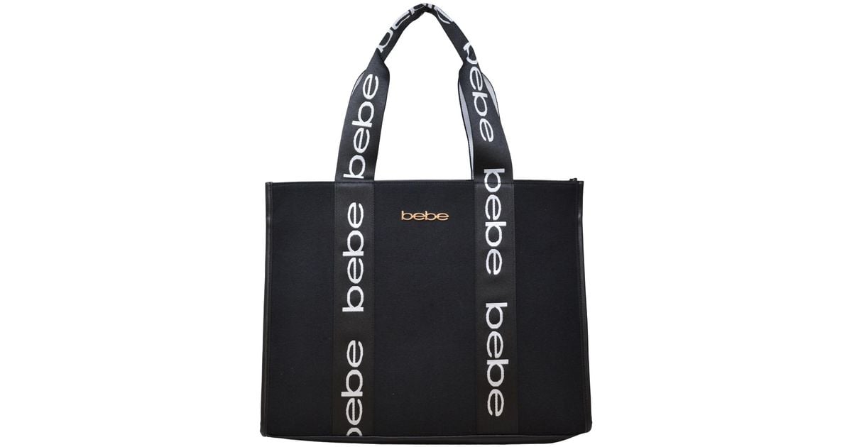 バッグ Bebe Hana Canvas Tote Bag in Black Bebe Hana Canvas Tote Bag In Black | ModeSens