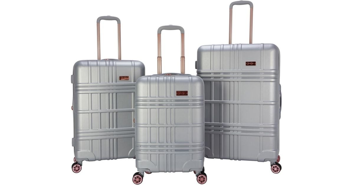 Jessica Simpson Jewel Plaid 3 Piece Hardside luggage Set in Gray Lyst
