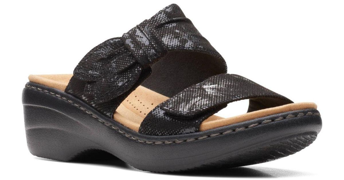clarks collection strappy sandals merliah lilac