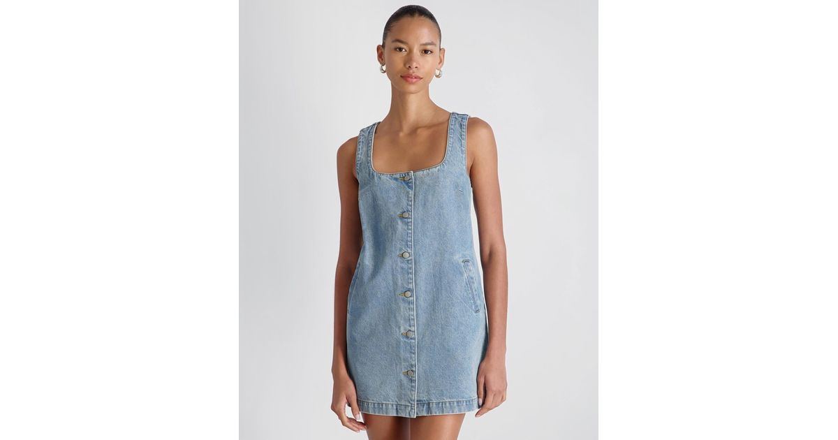 french connection denim shirt dress French Connection Indigo Cross Denim Shirt Dress Blue NWT $128