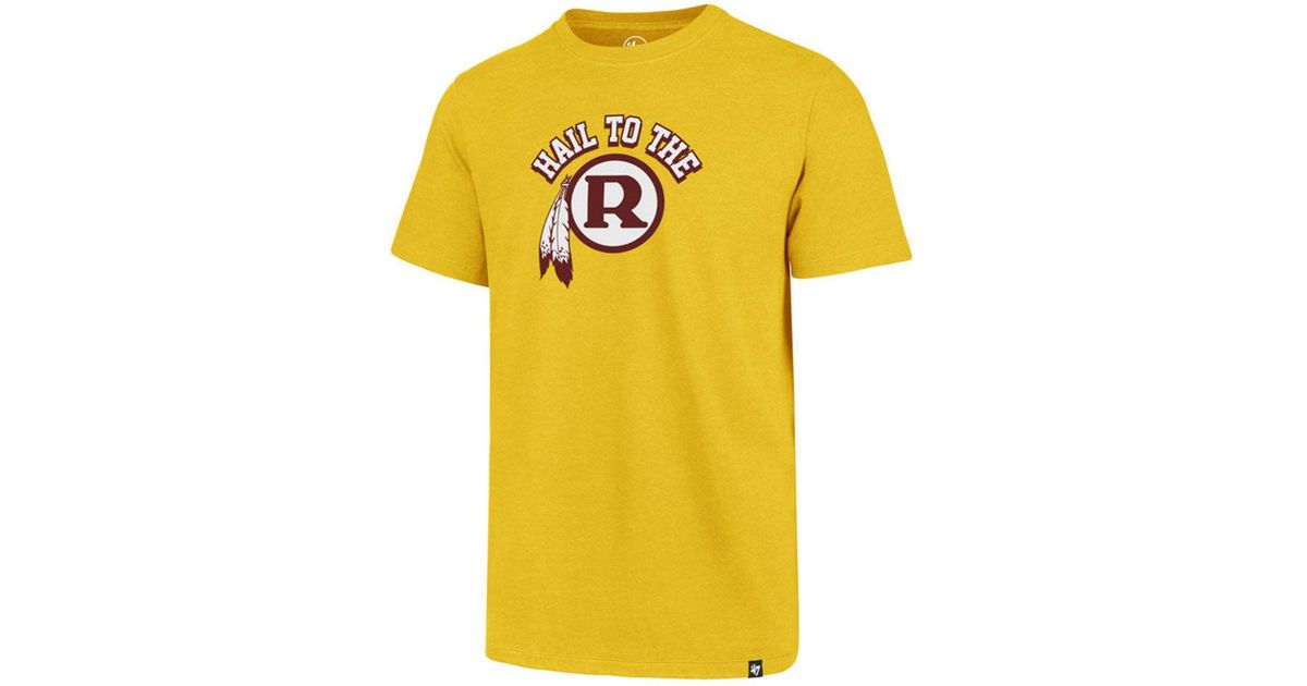 yellow redskins shirt