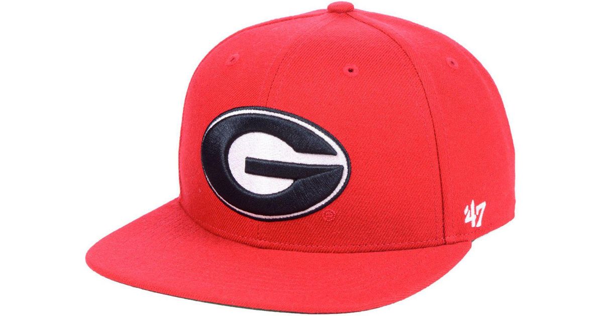 47 Brand Georgia Bulldogs Core Fitted Cap in Red for Men | Lyst