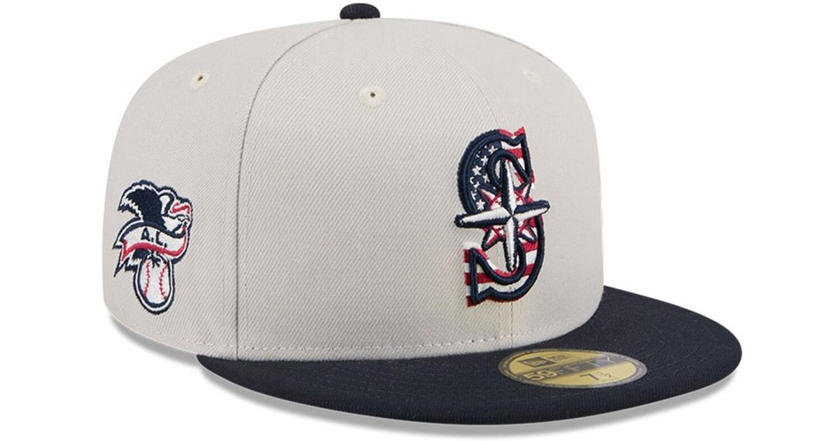 KTZ Black Seattle Mariners 2024 Fourth Of July 59fifty Fitted Hat in ...