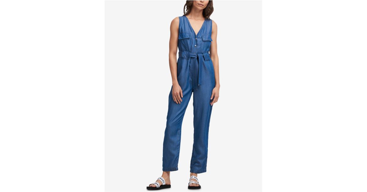 dkny blue jumpsuit