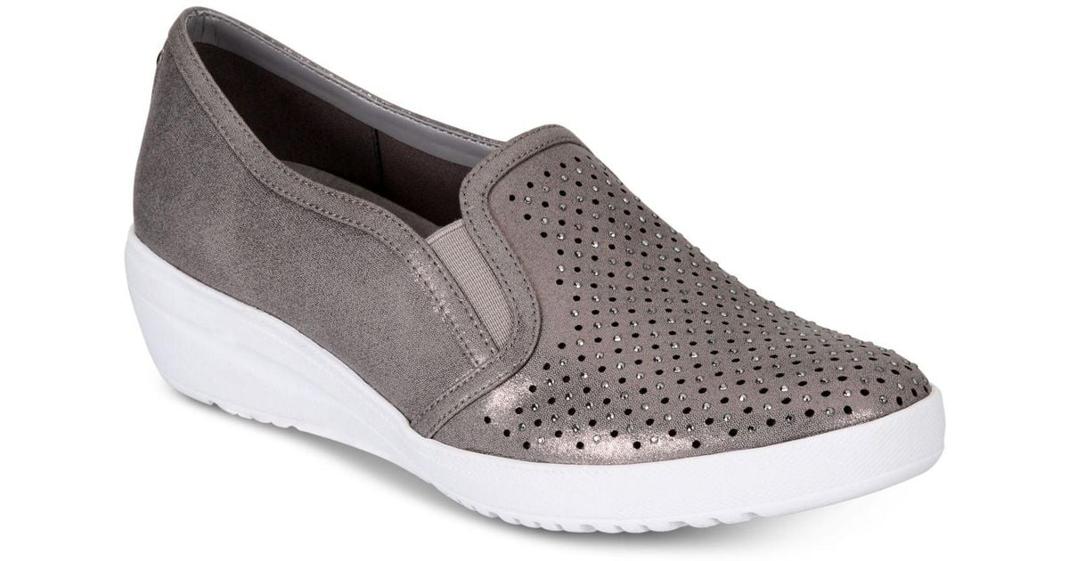 anne klein wedge sneakers