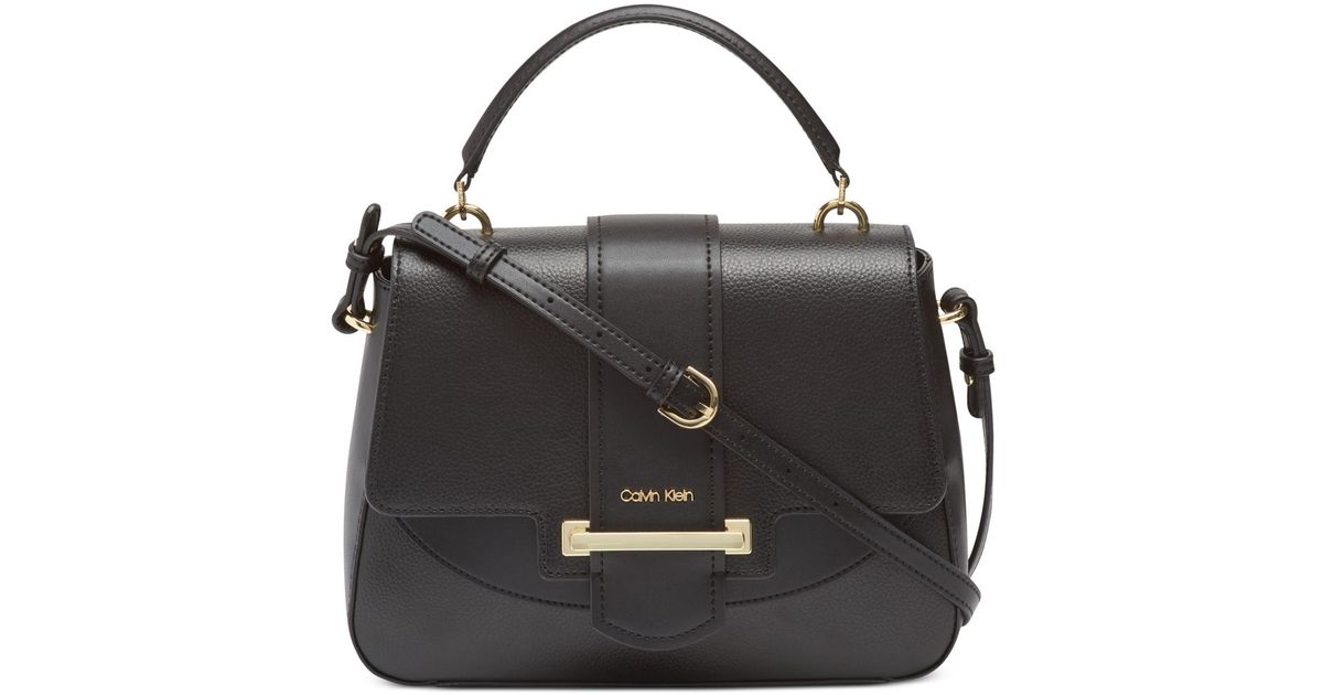 calvin klein amara top handle satchel