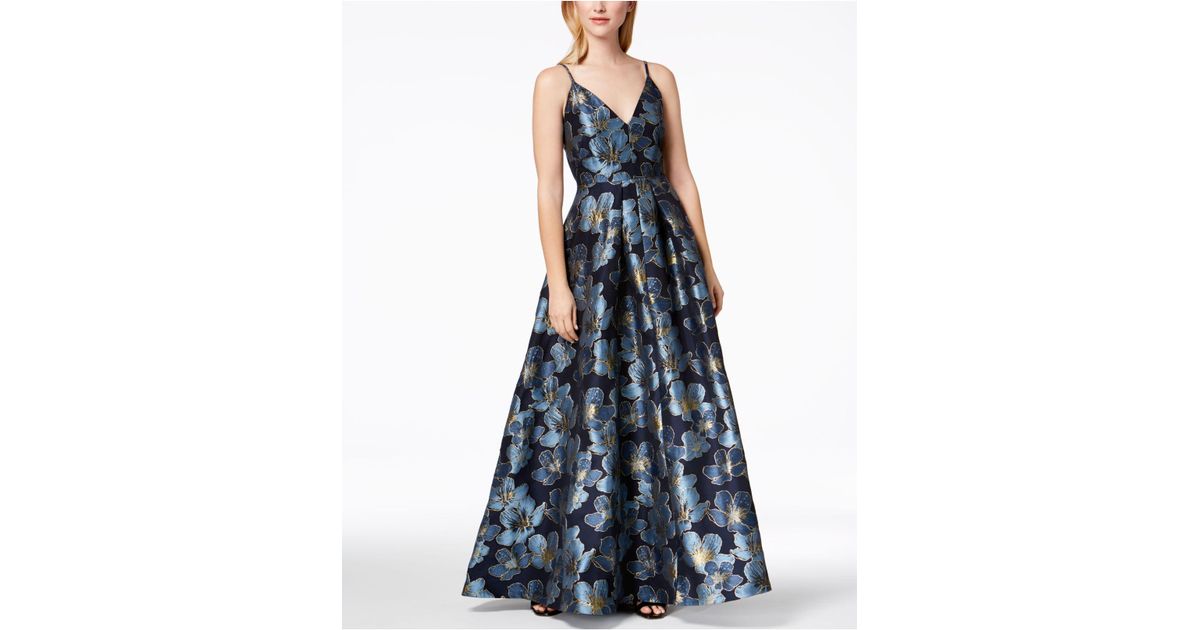 calvin klein floral ball gown