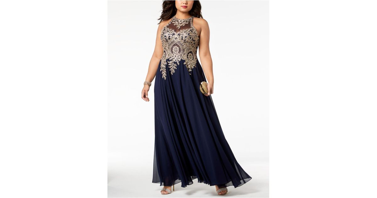 xscape plus size gown