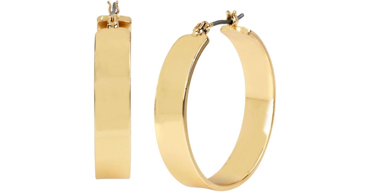 Kenneth Cole Metallic Wide Hoop Earring