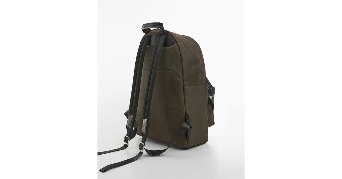 Mango Leathereffect Backpack in Green for Men Lyst
