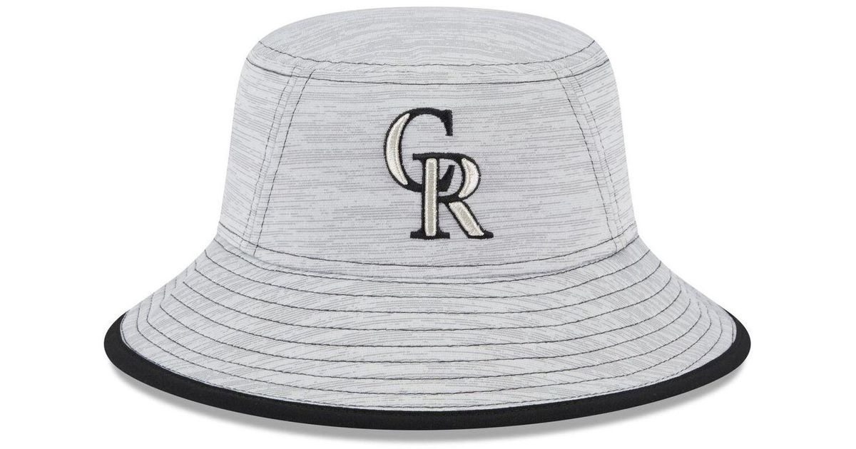KTZ Gray Colorado Rockies Game Bucket Hat in White for Men Lyst