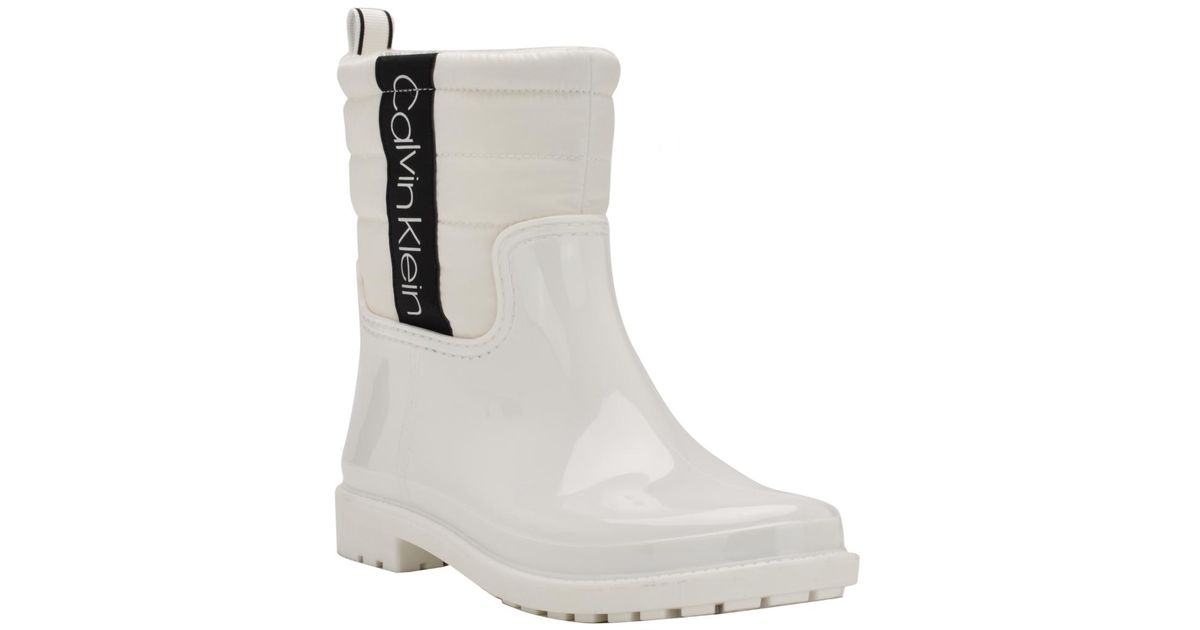 White shop rain booties