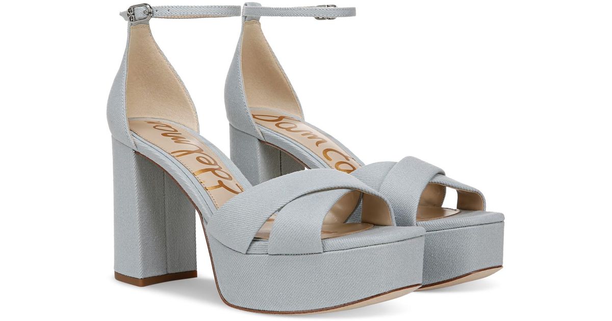 Springbrook Jullian Sam Edelman Jullian Platform Dress Sandals in White | Lyst