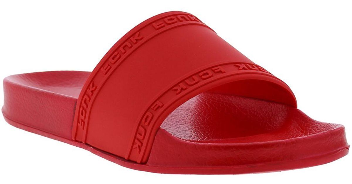 French Connection Rubber Fitch Slip On Slide Sandals in Red for Men ...