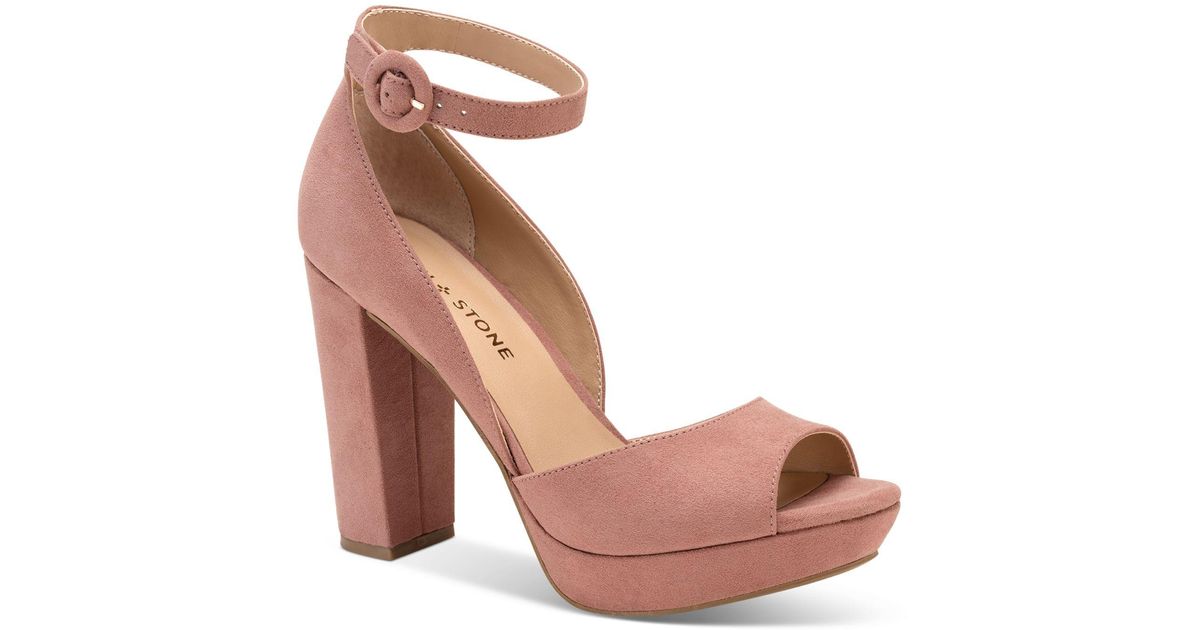 Sun & Stone Sun + Stone Reeta Block-heel Platform Sandals, Created For Macy's in Mauve (Purple 