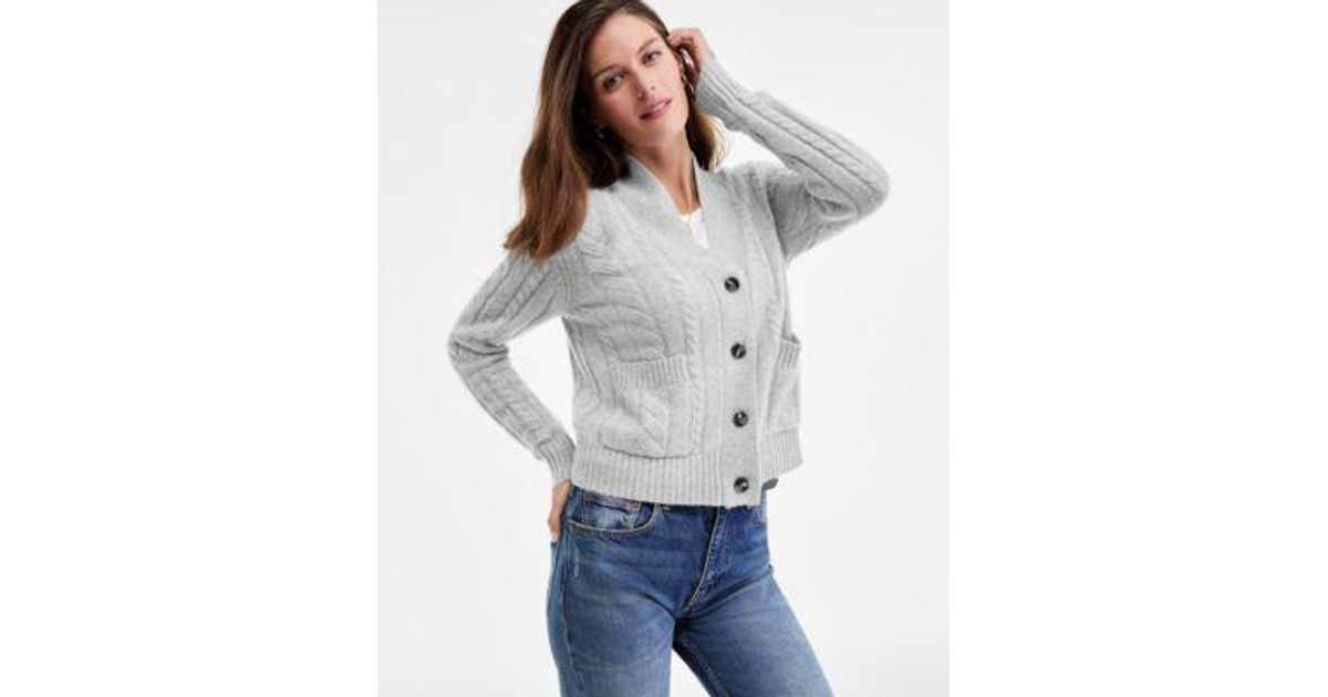 Crewneck Sweater Macys White Cardigan Cable Knit Sweater Macys