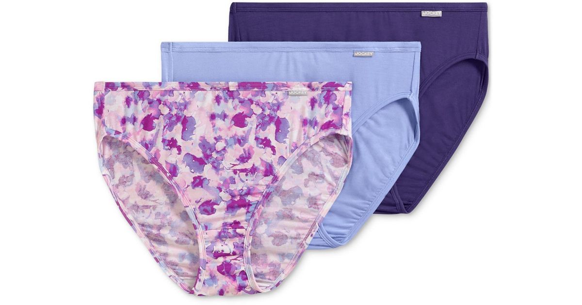 Jockey Elance Super Soft French Cut Underwear 3 Pack 2071 in Purple Lyst
