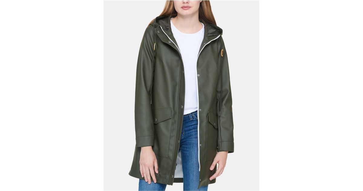 levi's hooded front zip raincoat