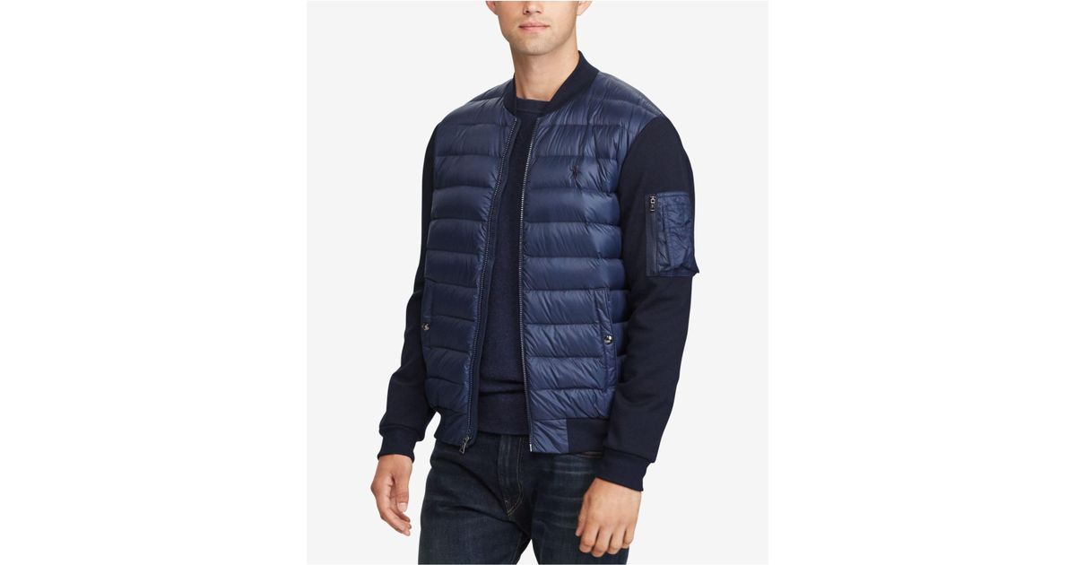 ralph lauren paneled down hoodie