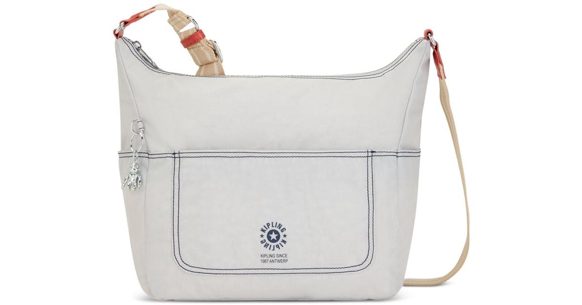 Kipling Gabbie O Small Nylon Zip Top Crossbody in Gray Lyst