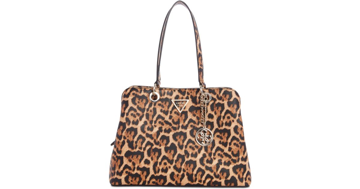 guess leopard suitcase